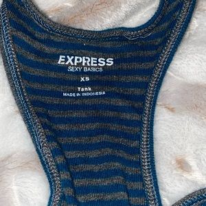 Blue & grey striped  tank